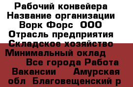 Рабочий конвейера › Название организации ­ Ворк Форс, ООО › Отрасль предприятия ­ Складское хозяйство › Минимальный оклад ­ 27 000 - Все города Работа » Вакансии   . Амурская обл.,Благовещенский р-н